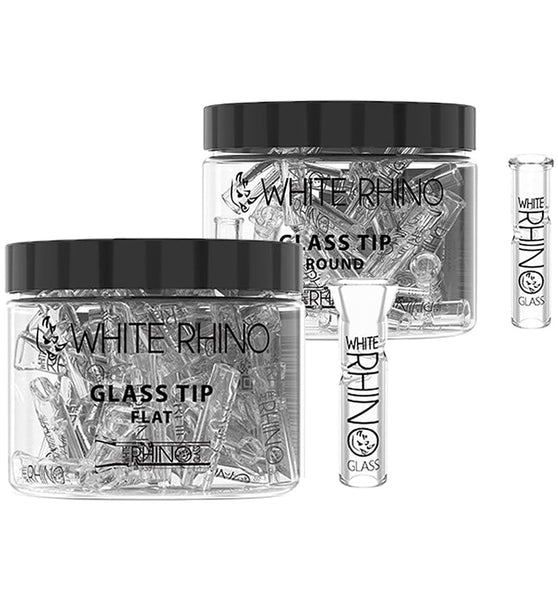 White Rhino Glass Tip | 50pc Jar