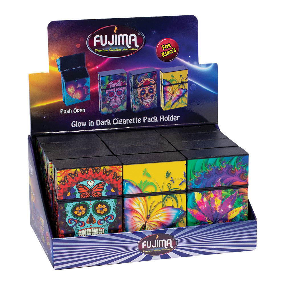 Fujima Trippy Glow Cigarette Case -Kingsize/Asst - 12PC
