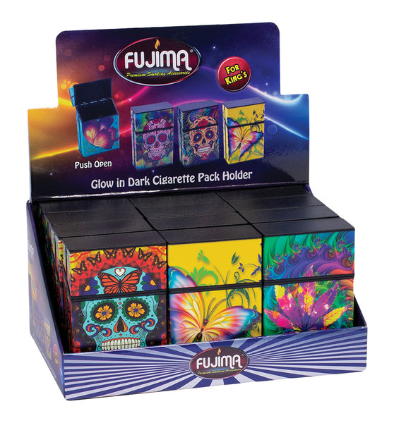 Fujima Trippy Glow Cigarette Case -Kingsize/Asst - 12PC