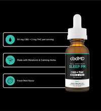 cbdMD CBD PM Oil Tincture Drops 30mL Mint 1500MG