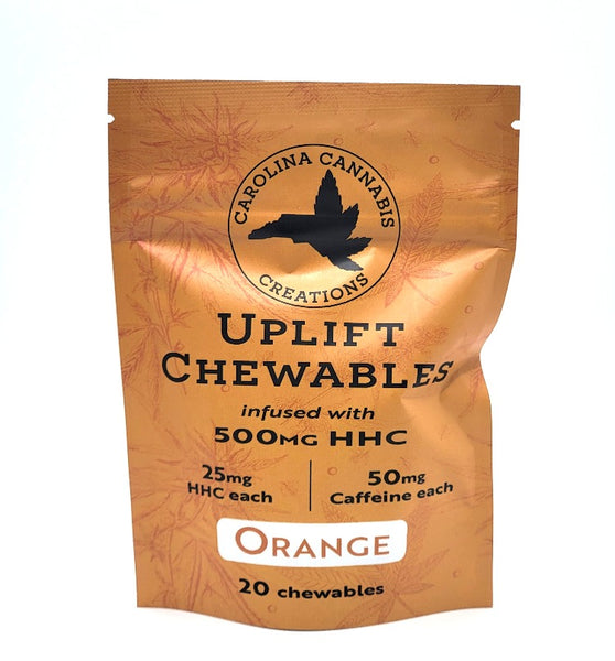 Uplift Chewables | HHC+Caffeine | Orange 20ct bag