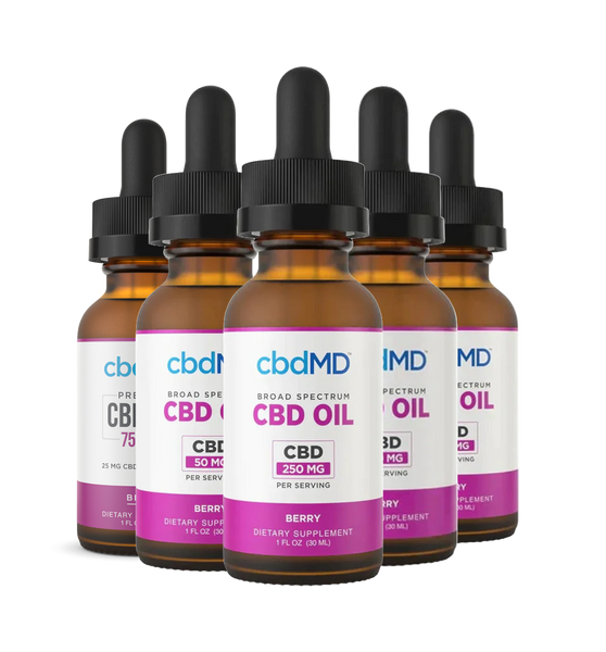 cbdMD Broad Spectrum CBD Drops - Berry Flavor