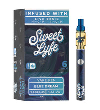 Sweet Lyfe 2.5ml Disposable Vape Pen Infused with Live Resin HHC-P+THC-P - Blue Dream - Sativa