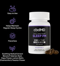 cbdMD CBD Sleep Softgels - 1500MG (Broad or Full Spectrum)