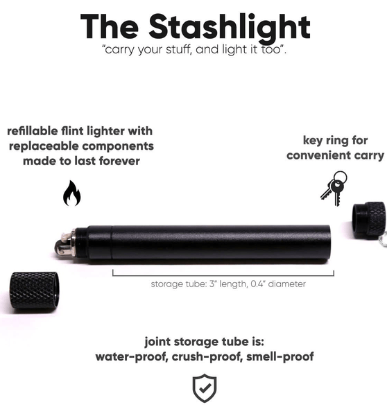 Smoke Honest StashLight - Doob Tube & Refillable Lighter