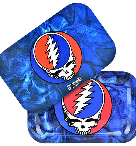 Grateful Dead x Pulsar Rolling Tray Kit | 11"x7" | Steal Your Face Swirls