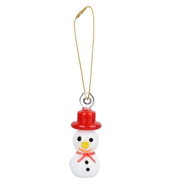 Santa's Secret Hangable Christmas Ornament Hand Pipe - 3" / Snowman