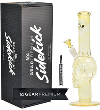 Gear Premium Color Changing Skull Straight Tube Glass Water Pipe