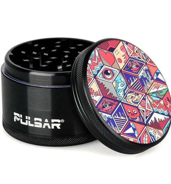 Pulsar Artist Series Metal Grinder - Symbolic Tiles / 4pc / 2.5"