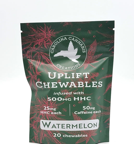 Uplift Chewables | HHC+Caffeine | Watermelon 20ct bag