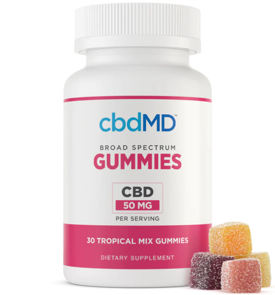 cbdMD Broad Spectrum CBD PM Sleep Gummies Raspberry - 750MG, 60ct