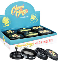 Cheech & Chong's x Pulsar Metal Grinder - Black / 4pc / 2.5" 6pcs