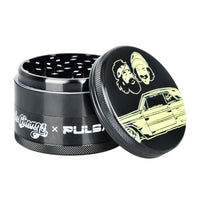 Cheech & Chong's x Pulsar Metal Grinder - Black / 4pc / 2.5" 6pcs