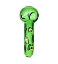 Pulsar Fruit Series Avocado Gold Herb Pipe Glow Duo - 10" / 14mm F