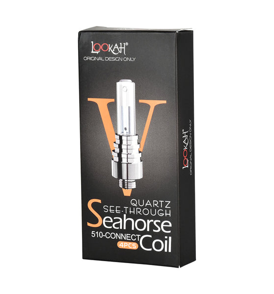 Lookah Seahorse Quartz See-Through Coil - 4 Pack