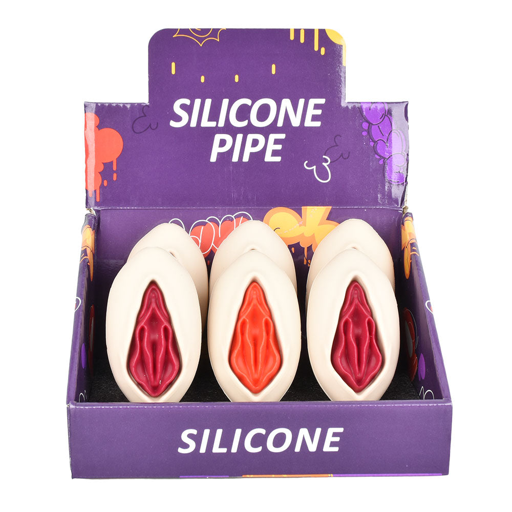 Vulva Silicone Hand Pipe - 4.25" / 4.25"
