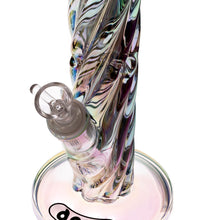 Daze Glass - 12 Inch Iridescent Rainbow Spiral Glass Water Pipe