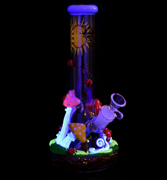 Pulsar Ladybug Shroom Beaker Water Pipe- 10.25"/14mm F