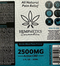 Hempmetics Arctic Blast Pain Freeze 2500 mg