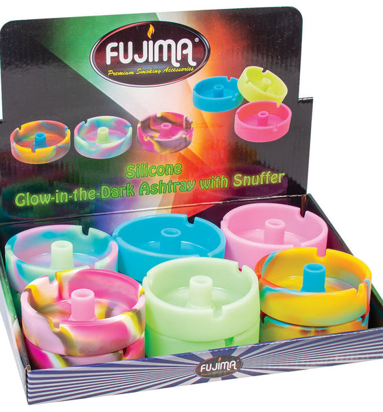 Fujima Glow Silicone Snuffer Ashtray - 3.5" / 12pcs