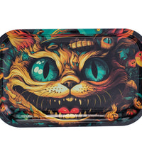 Fujima Trippy Cat Metal Rolling Tray - 11.25"x7.25"