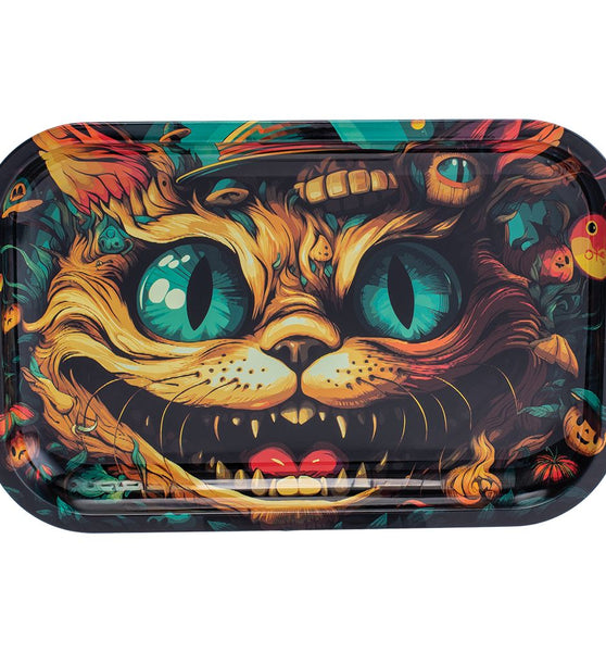 Fujima Trippy Cat Metal Rolling Tray - 11.25"x7.25"