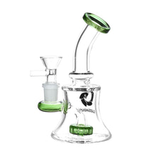 Glass House Disc Perc Glass Water Pipe - 5.5" / 14mm F / Colors Vary