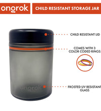 Ongrok 1000ml Child Resistant Storage Jar, 1 pack