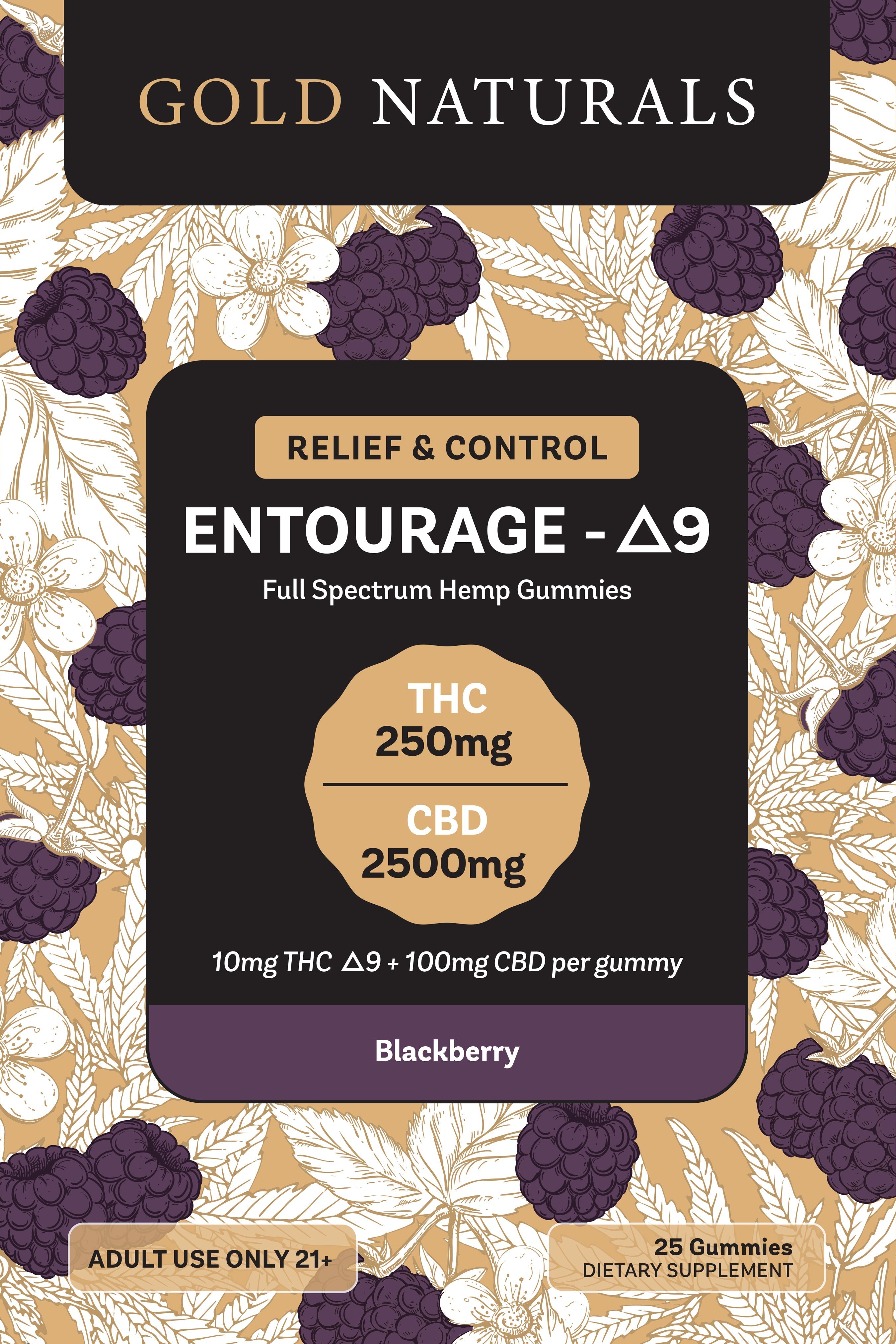 Gold Naturals Entourage Δ9 Gummy