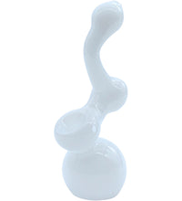 LA Pipes Ivory Sherlock Glass Sherlock Bubbler Pipe 6"