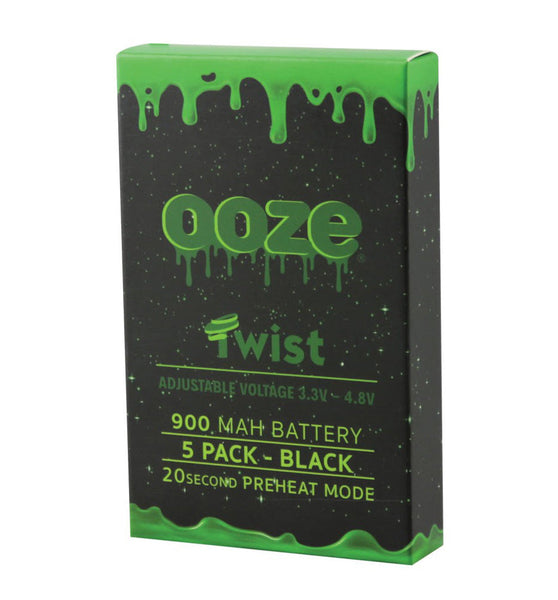 Ooze Adjustable Twist Batteries - 4.5"/ 900mAh 5pk