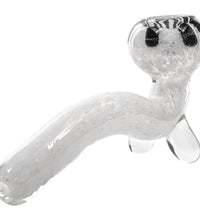 LA Pipes White Fritted Sherlock with Black 'Daisy' Fritted Bowl