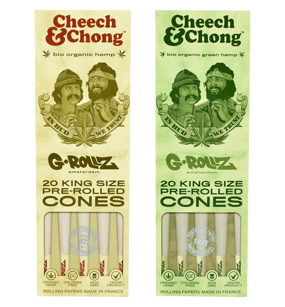 Cheech & Chong™ x G-ROLLZ Organic Hemp Cones | 20pc | King Size