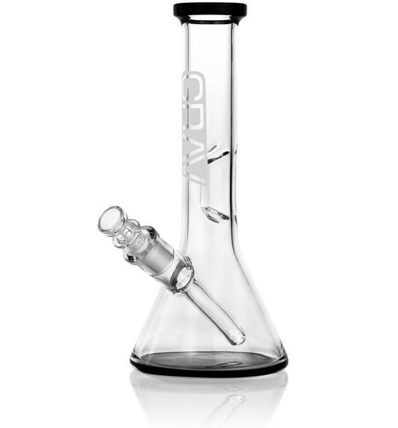 GRAV® Small, Black Accent Beaker Base Water Pipe