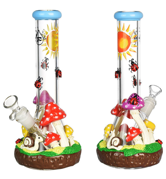 Pulsar Ladybug Shroom Beaker Water Pipe- 10.25"/14mm F