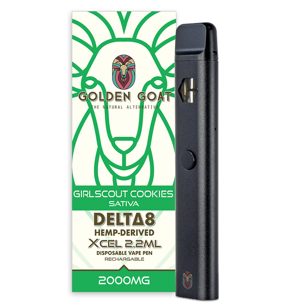 Delta-8 THC Vape Device, 2000mg, Rechargeable/Disposable - Girl Scout Cookies