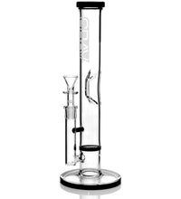 GRAV® Medium Straight Base w/ Disc Water Pipe - Black Accent