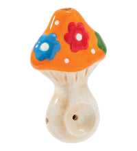 Wacky Bowlz Flower Mushroom Ceramic Pipe - 3.75"