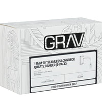 GRAV Long Neck Seamless Banger - 14mm M / 90D 5pcs