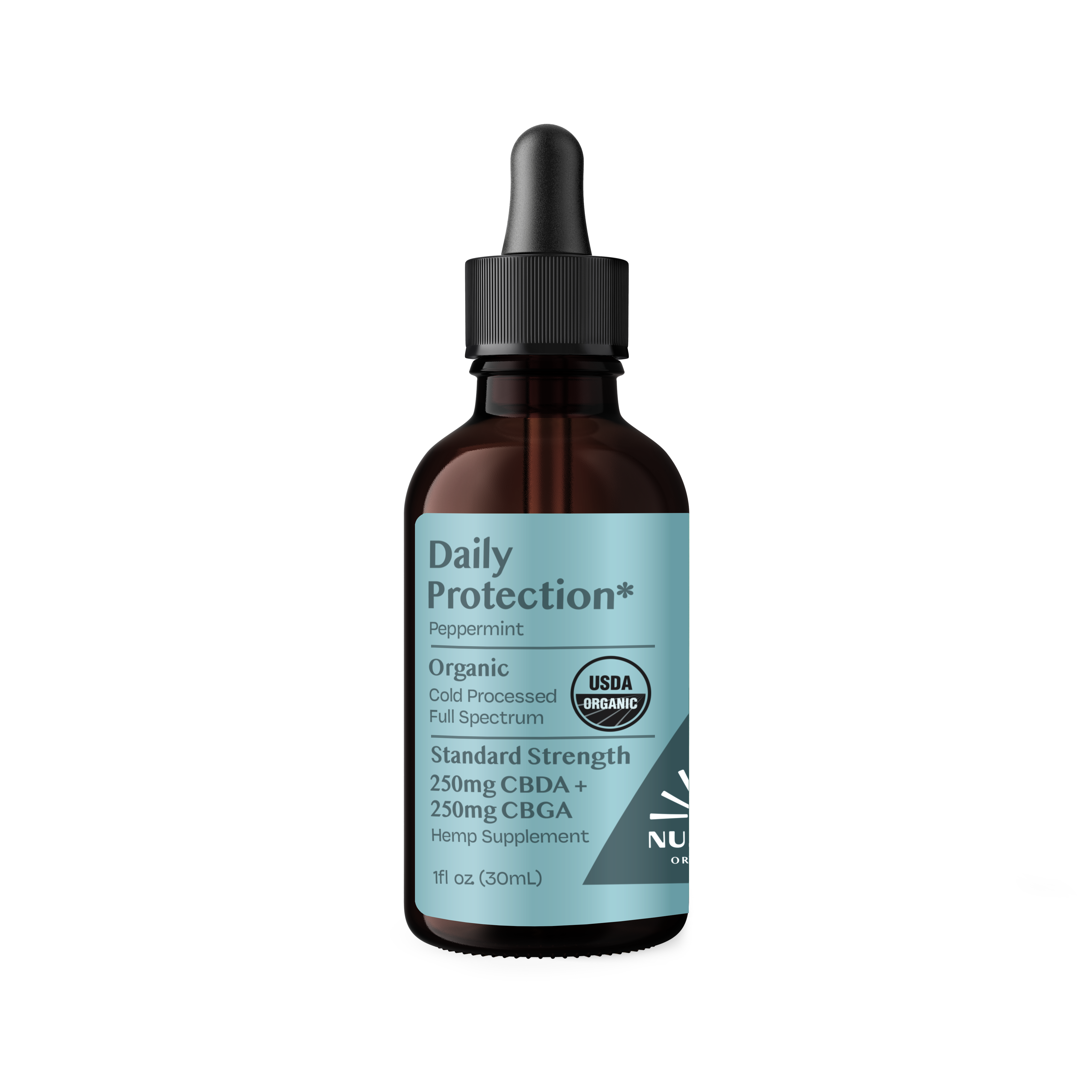 Organic CBGA+CBDA Daily Protection* Drops 250mg+250mg Peppermint