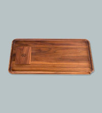 Marley Natural Black Walnut Rolling Tray