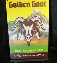 Golden Goat Strain Art 8' x 12' Printed Aluminum Sign