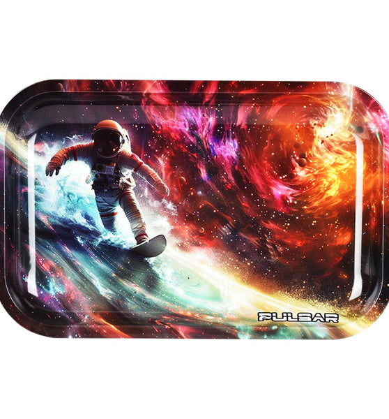 Pulsar Metal Rolling Tray - Astro Surfer / 11"x7"