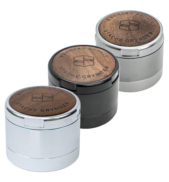 Stache Products Wood Lid Grynder | 3pc | 2.5"