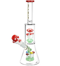 Pulsar Shroom Life Beaker Water Pipe - 11.75" / 14mm F / Red