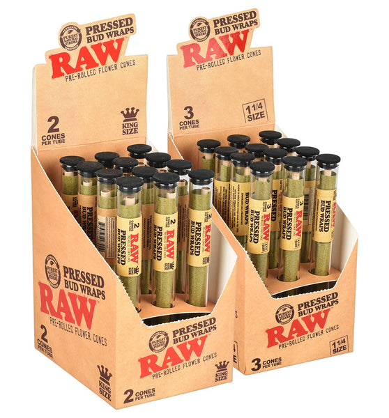 RAW Pressed Bud Wrap Cone | 12pc Display