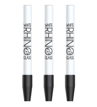 White Rhino Ceramic Dab Straw w/ Silicone Cap - 5" -25PC