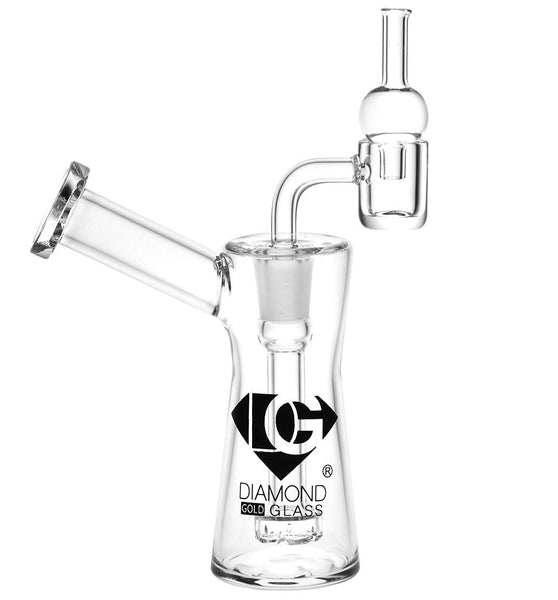 Diamond Glass Rong Mini Dab Rig - 5.25" / 14mm F