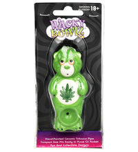 Wacky Bowlz Stoner Bear Ceramic Hand Pipe - 4"