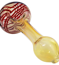 LA Pipes Spiral-Head Color Changing Glass Spoon Pipe